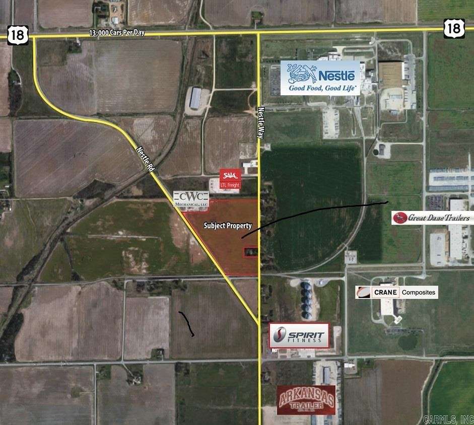 19.1 Acres of Commercial Land for Sale in Jonesboro, Arkansas