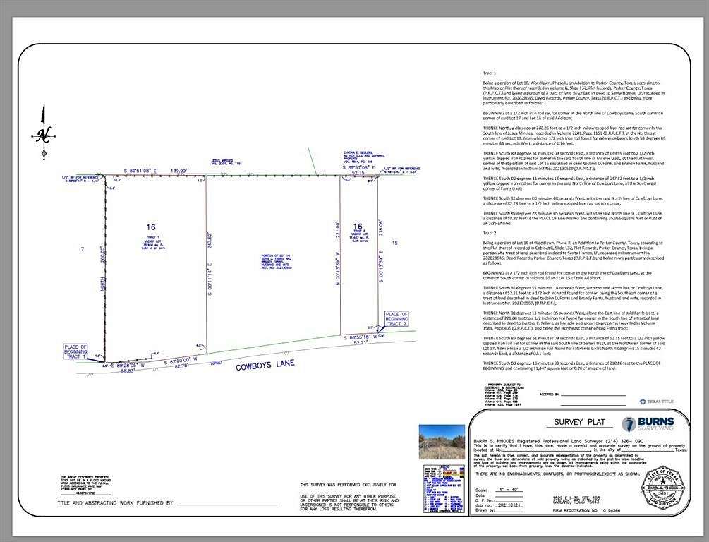 1 Acre of Land for Sale in Springtown, Texas