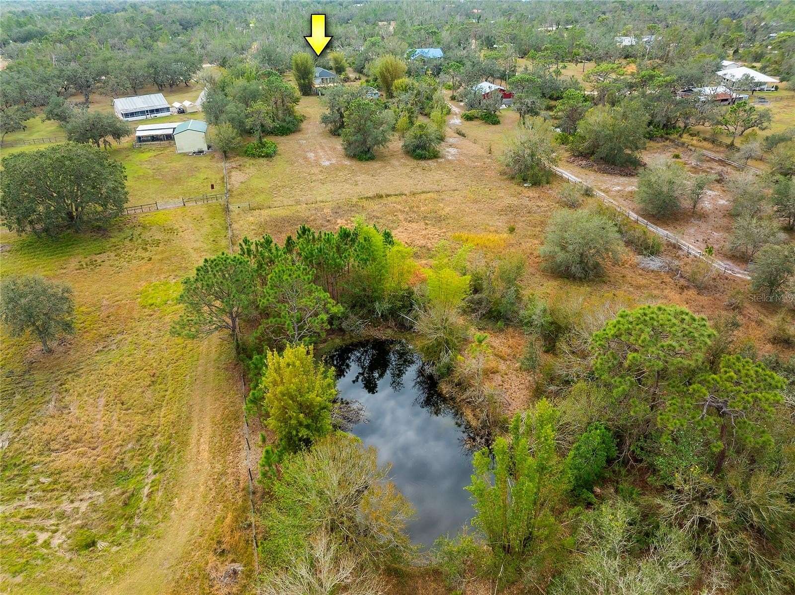 5 Acres of Residential Land with Home for Sale in Myakka City, Florida