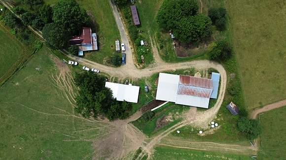 Farmhouse from birds eye view