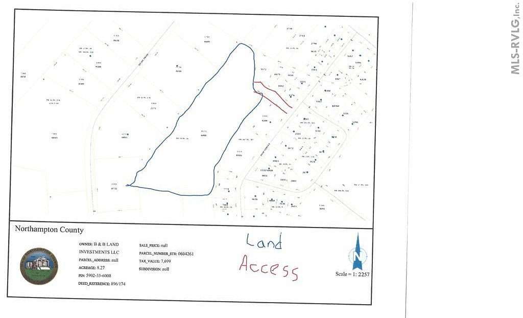 8.27 Acres of Residential Land for Sale in Rich Square, North Carolina