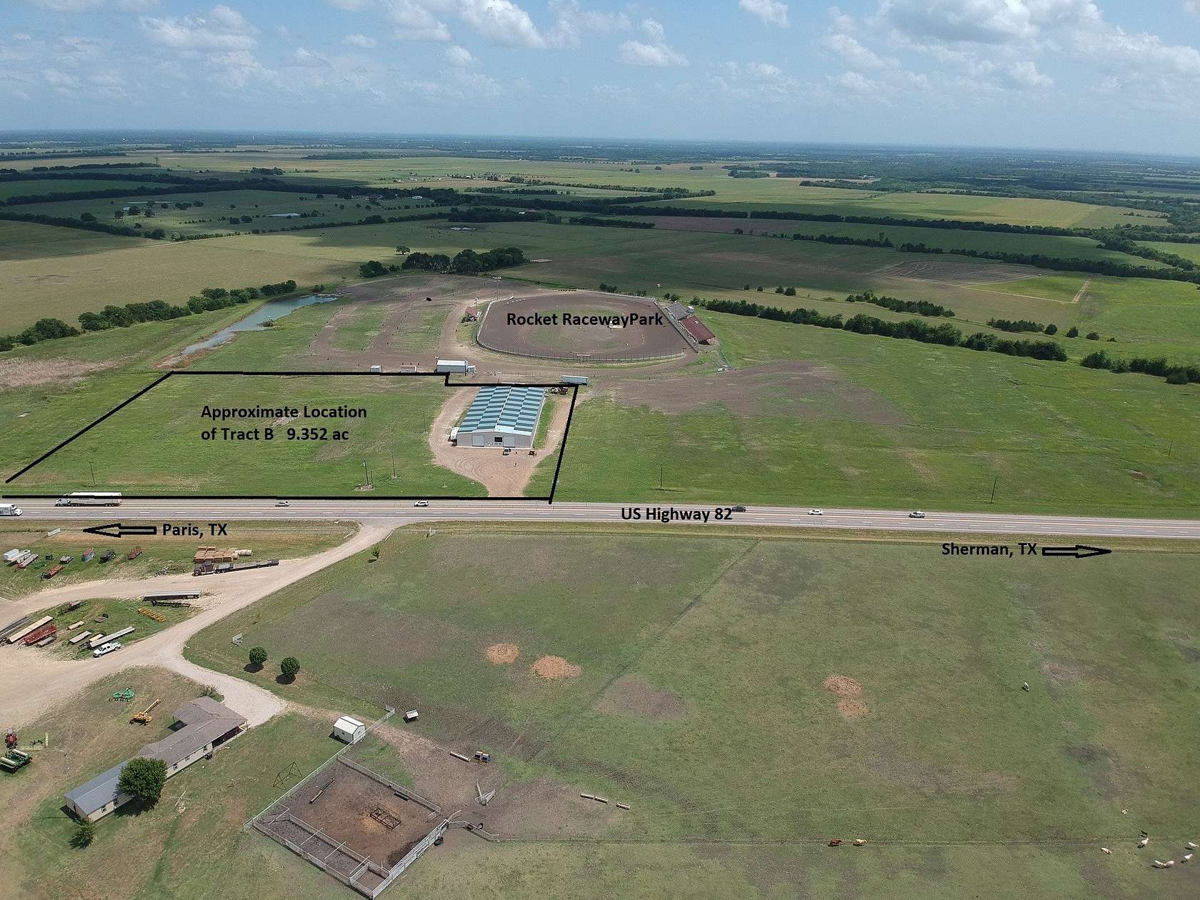 9.35 Acres of Commercial Land for Sale in Petty, Texas