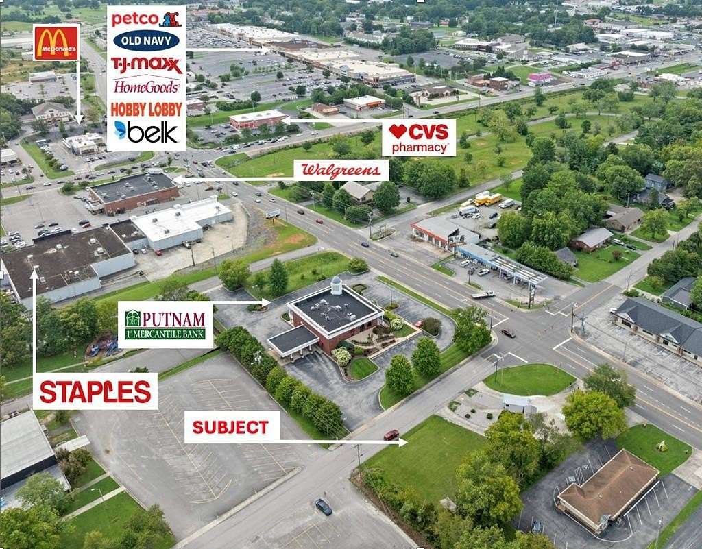 0.54 Acres of Commercial Land for Sale in Cookeville, Tennessee