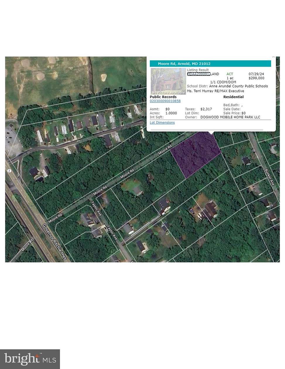 1 Acre of Land for Sale in Arnold, Maryland