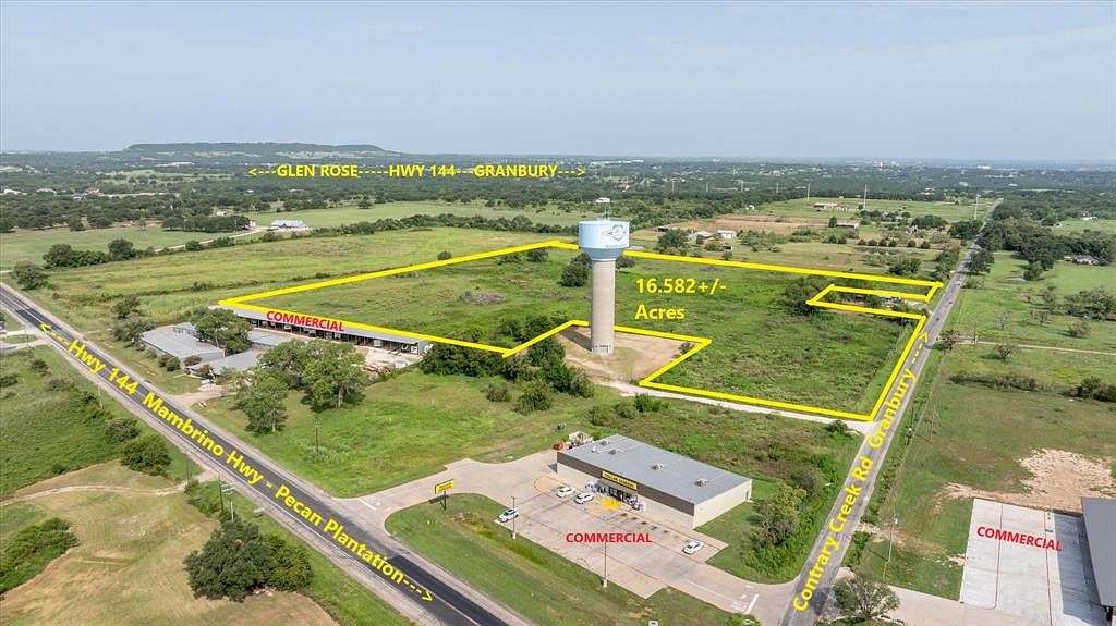 16.582 Acres of Commercial Land for Sale in Granbury, Texas