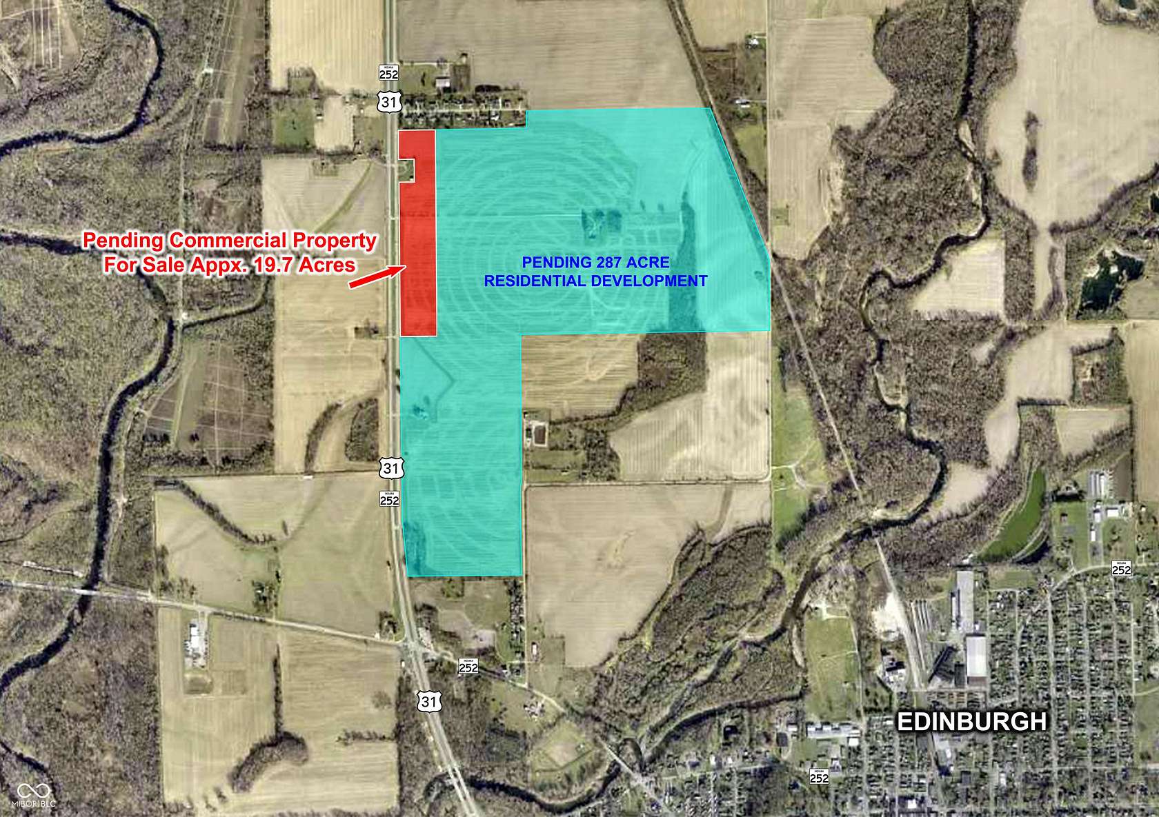 19.7 Acres of Mixed-Use Land for Sale in Edinburgh, Indiana