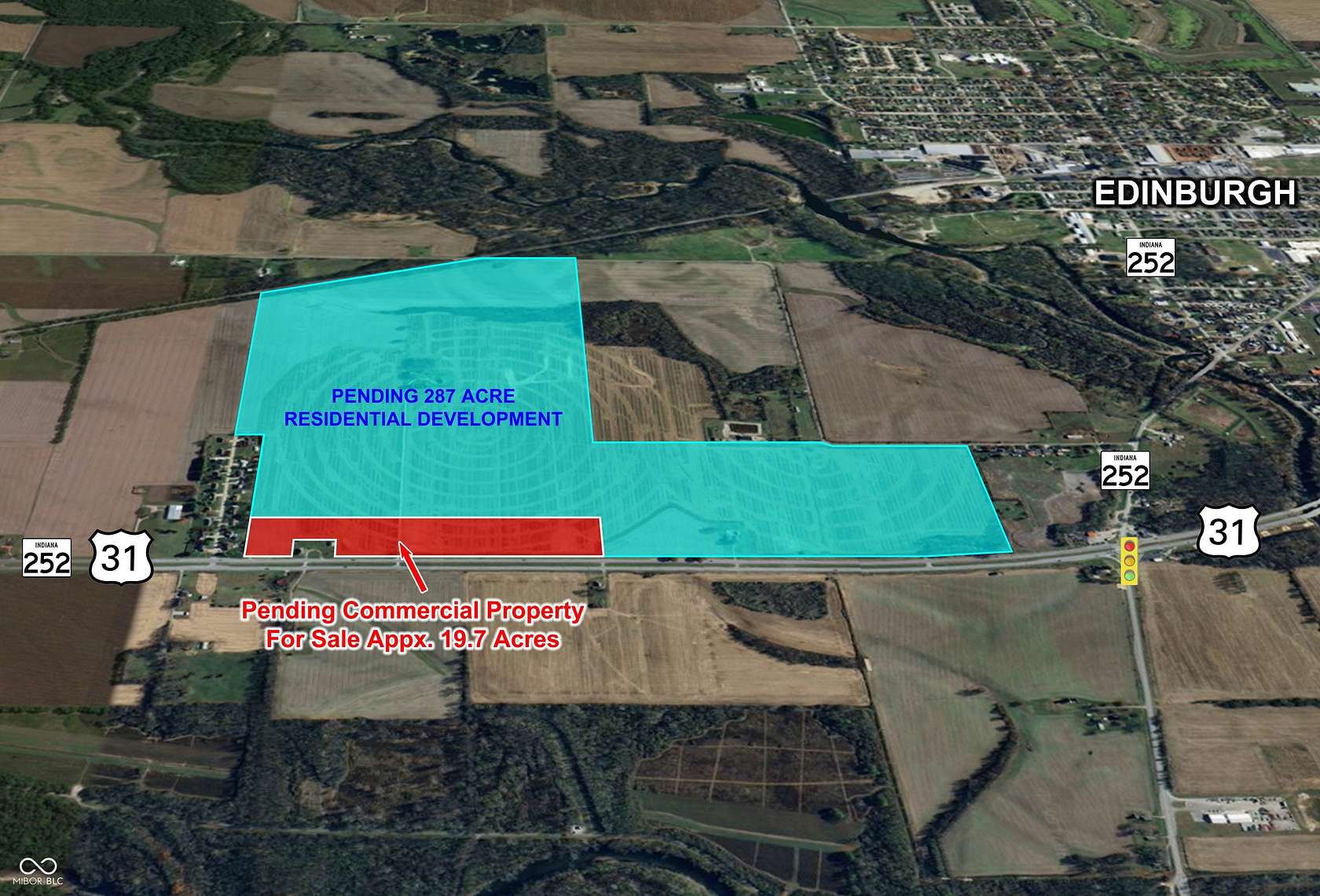 19.7 Acres of Mixed-Use Land for Sale in Edinburgh, Indiana