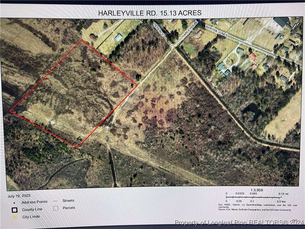 15.1 Acres of Land for Sale in Rowland, North Carolina