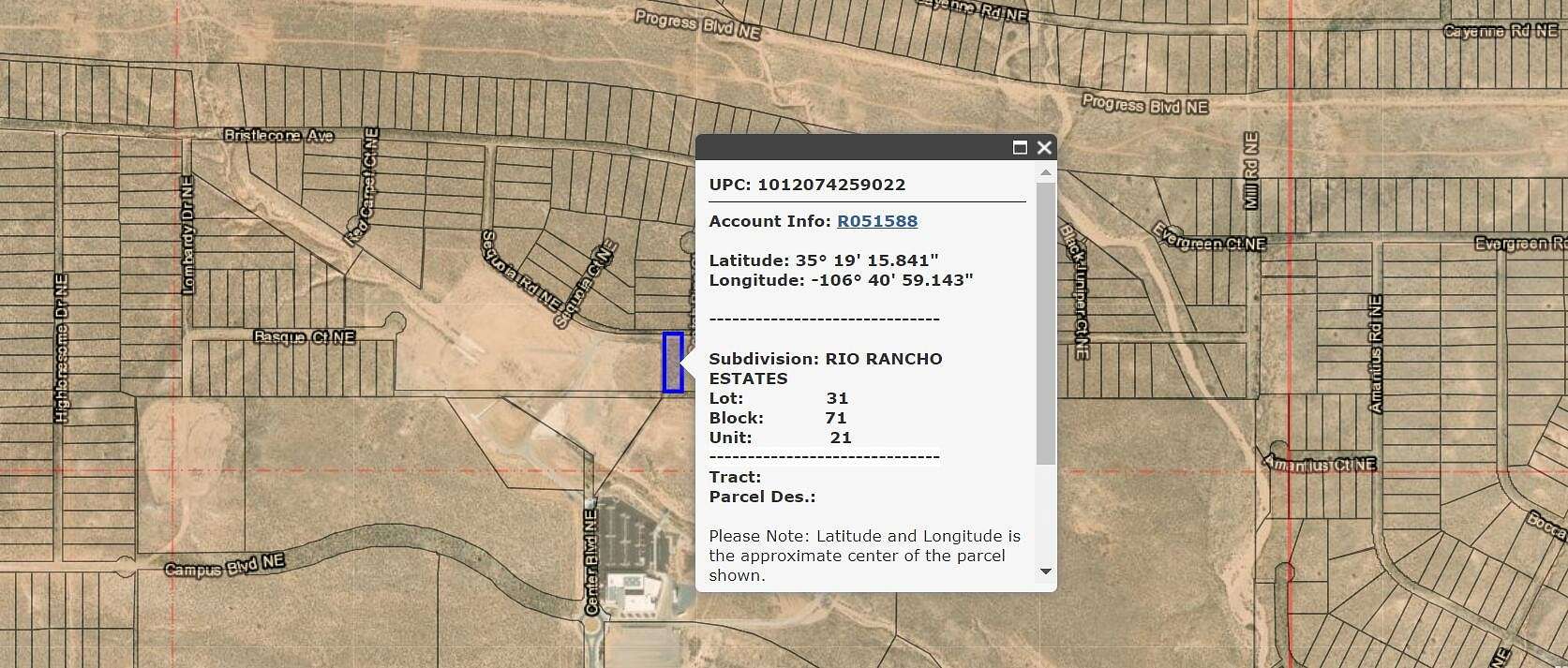 0.5 Acres of Land for Sale in Rio Rancho, New Mexico