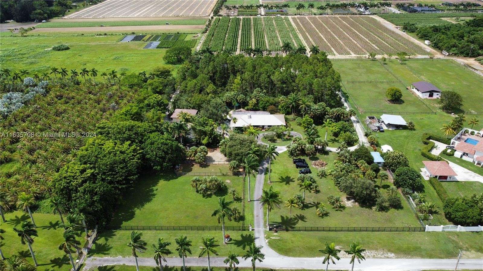 4.819 Acres of Residential Land with Home for Sale in Homestead, Florida