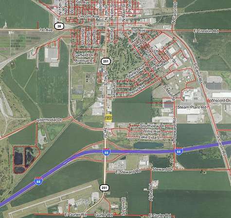 2.22 Acres of Commercial Land for Sale in Rochelle, Illinois