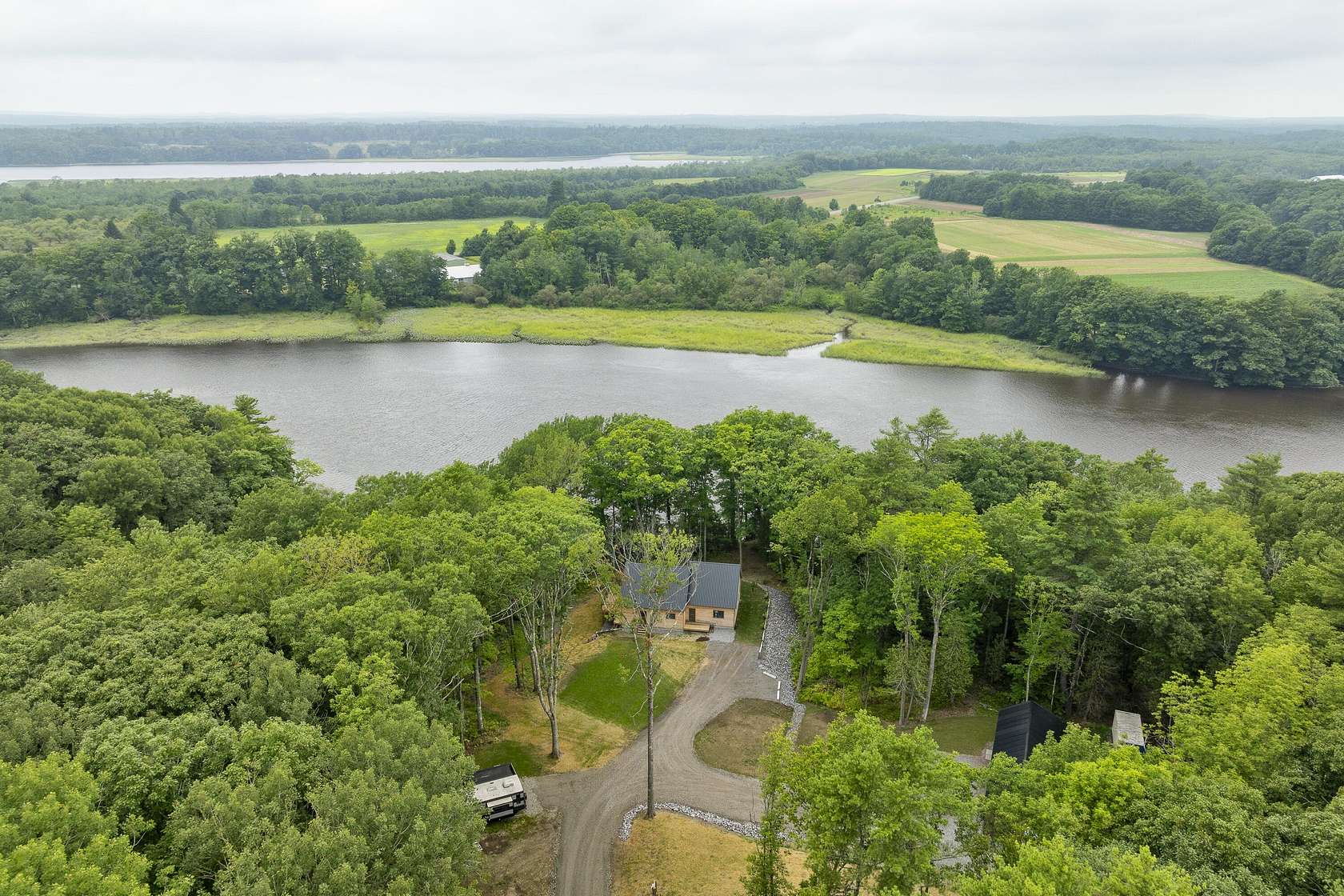 12.8 Acres of Land with Home for Sale in Dresden Town, Maine