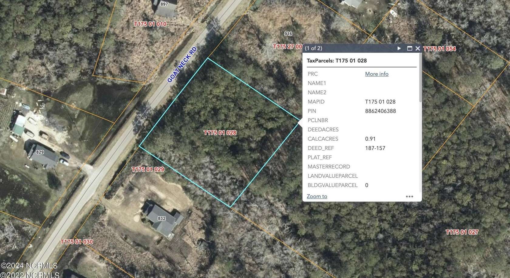 0.92 Acres of Land for Sale in Columbia, North Carolina