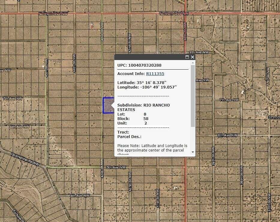 2 Acres of Land for Sale in Rio Rancho, New Mexico