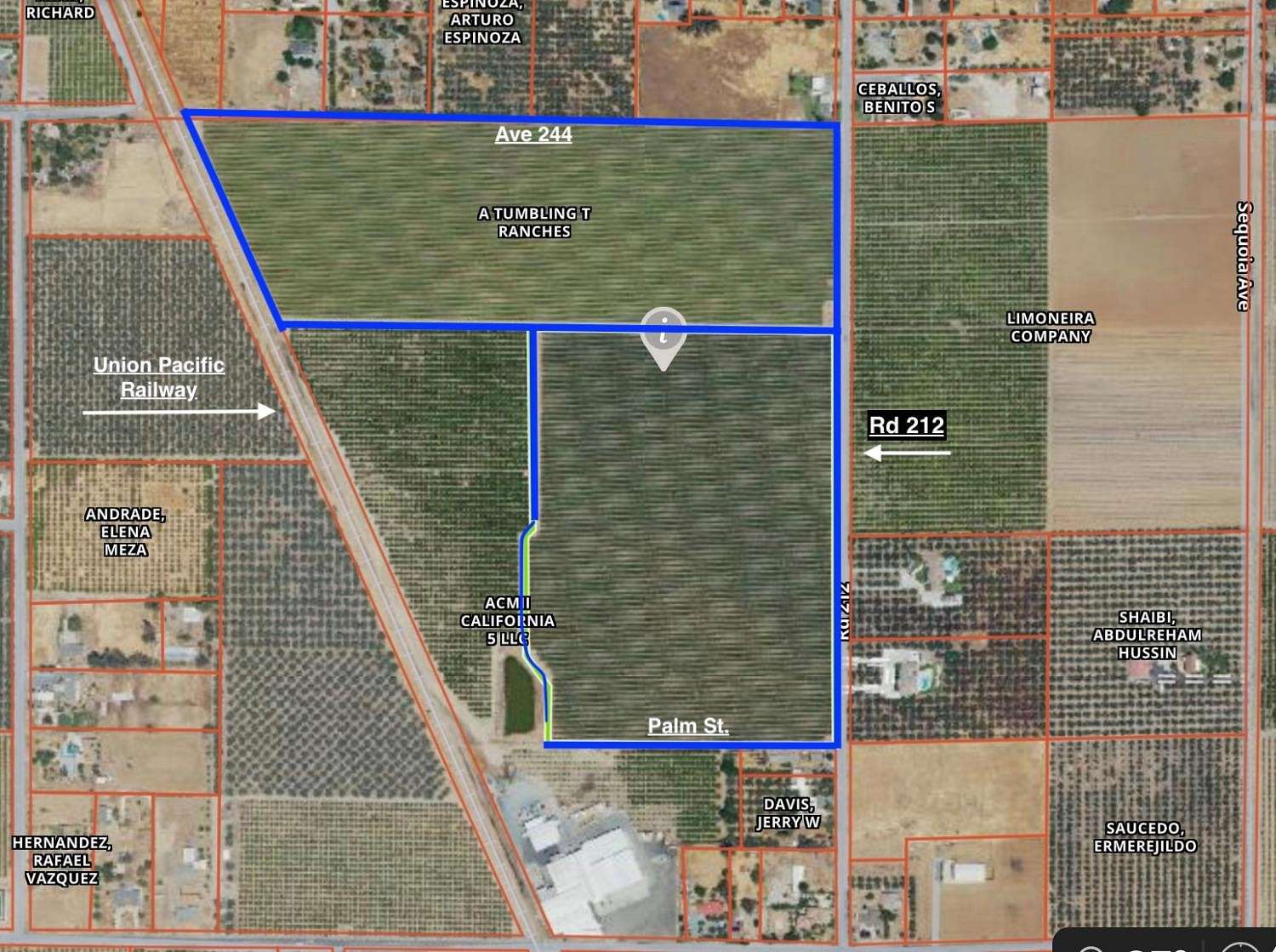 59.44 Acres of Land for Sale in Lindsay, California