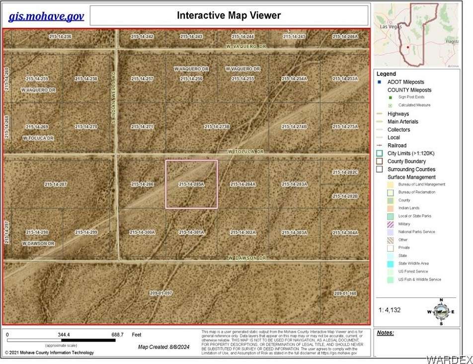 2.27 Acres of Residential Land for Sale in Golden Valley, Arizona