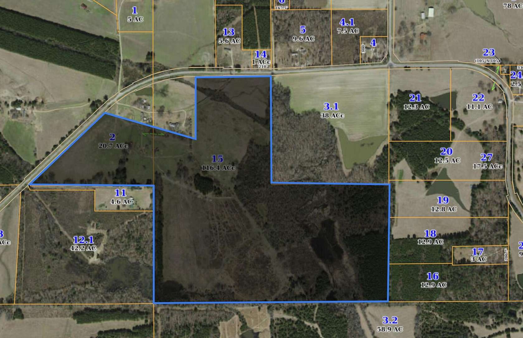 127 Acres of Agricultural Land for Sale in Houston, Mississippi