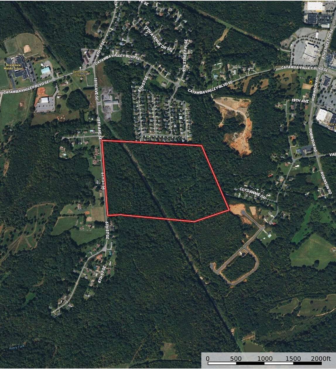 58 Acres of Land for Sale in Hickory, North Carolina