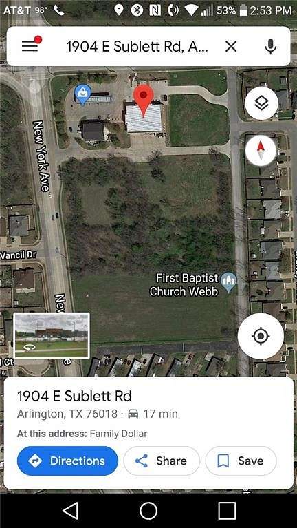 5.47 Acres of Commercial Land for Sale in Arlington, Texas