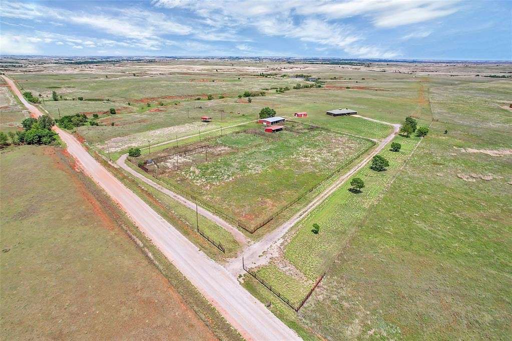 9.43 Acres of Land with Home for Sale in Canute, Oklahoma