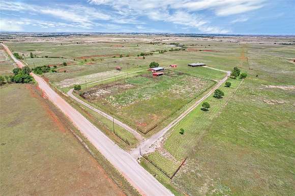 9.43 Acres of Land with Home for Sale in Canute, Oklahoma