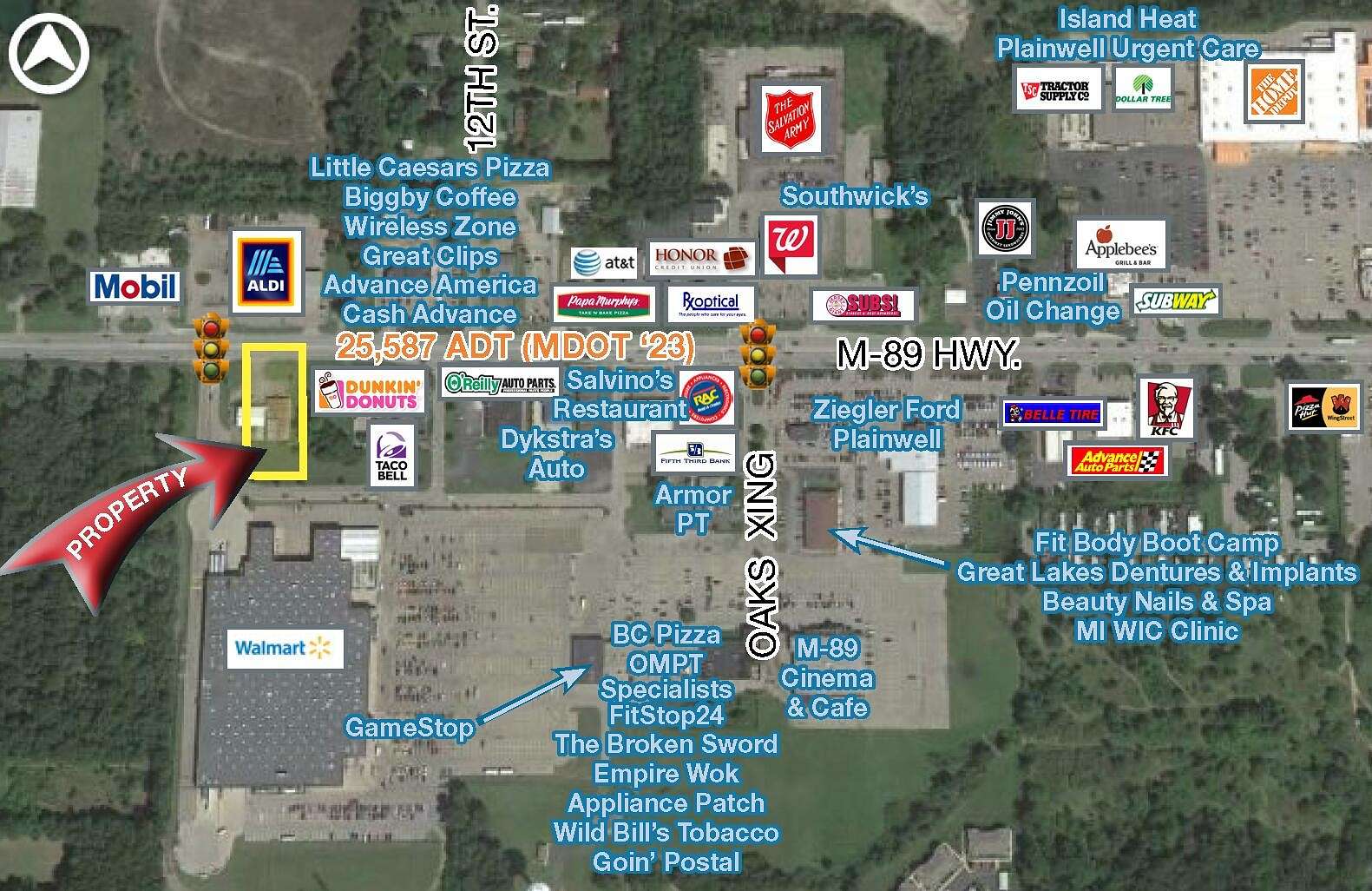 1 Acre of Commercial Land for Sale in Plainwell, Michigan