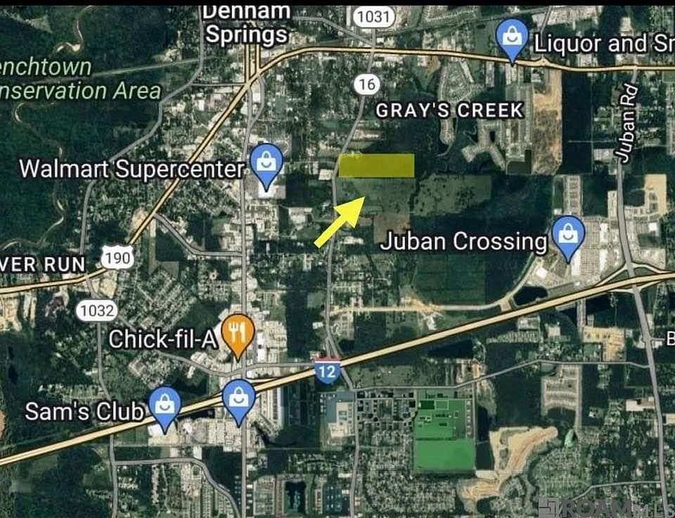 26.53 Acres of Commercial Land for Sale in Denham Springs, Louisiana