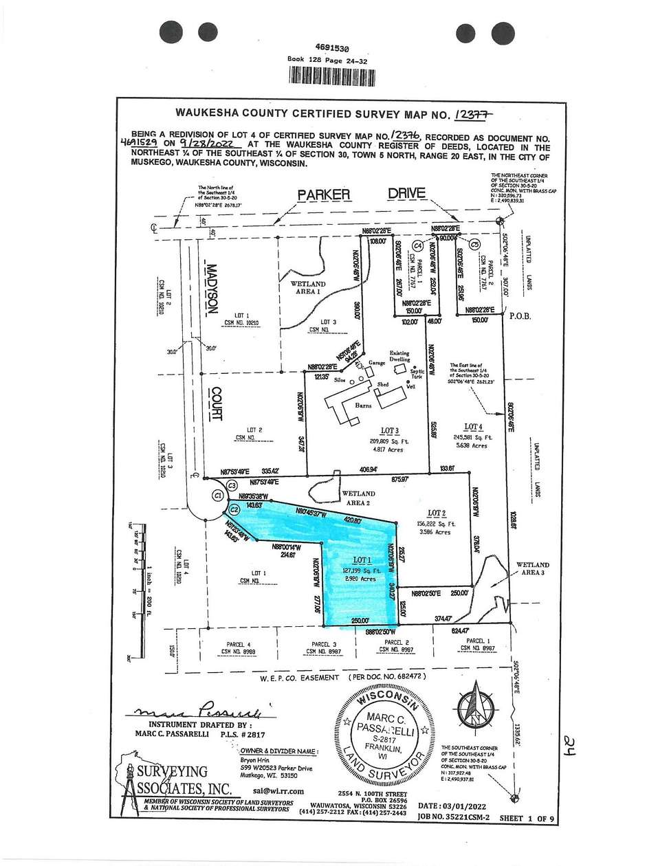 2.92 Acres of Residential Land for Sale in Muskego, Wisconsin