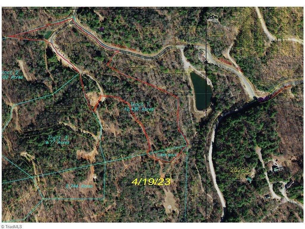 12.84 Acres of Recreational Land for Sale in Purlear, North Carolina