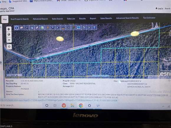 18.5 Acres of Land for Sale in LaBelle, Florida