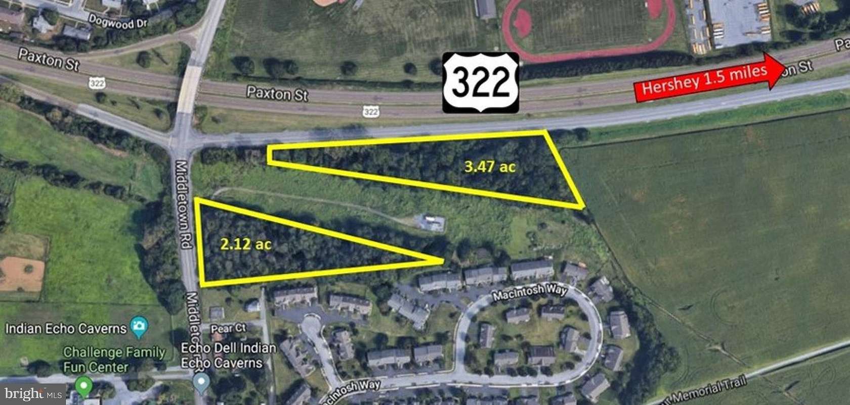 5.59 Acres of Commercial Land for Sale in Hummelstown, Pennsylvania