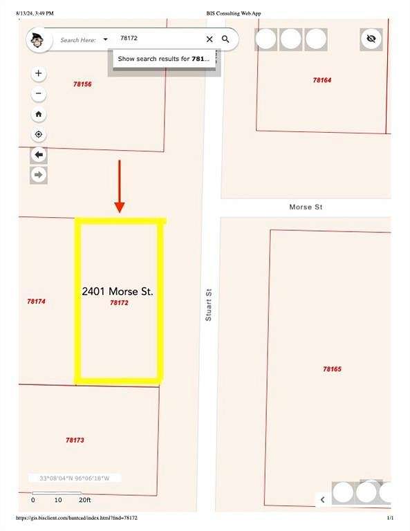 0.055 Acres of Land for Sale in Greenville, Texas