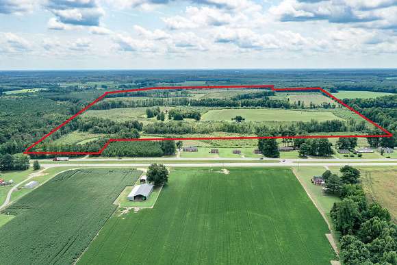 230 Acres of Improved Recreational Land for Sale in Courtland, Virginia