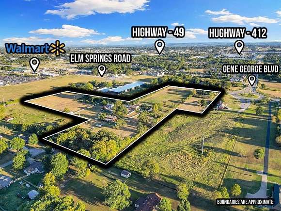 18 Acres of Improved Commercial Land for Sale in Springdale, Arkansas