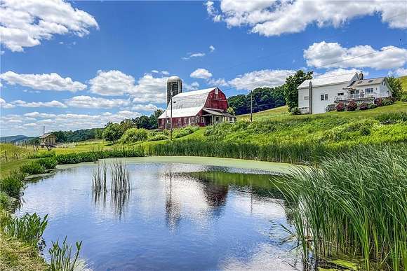 110.7 Acres of Agricultural Land with Home for Sale in Kortright Town, New York