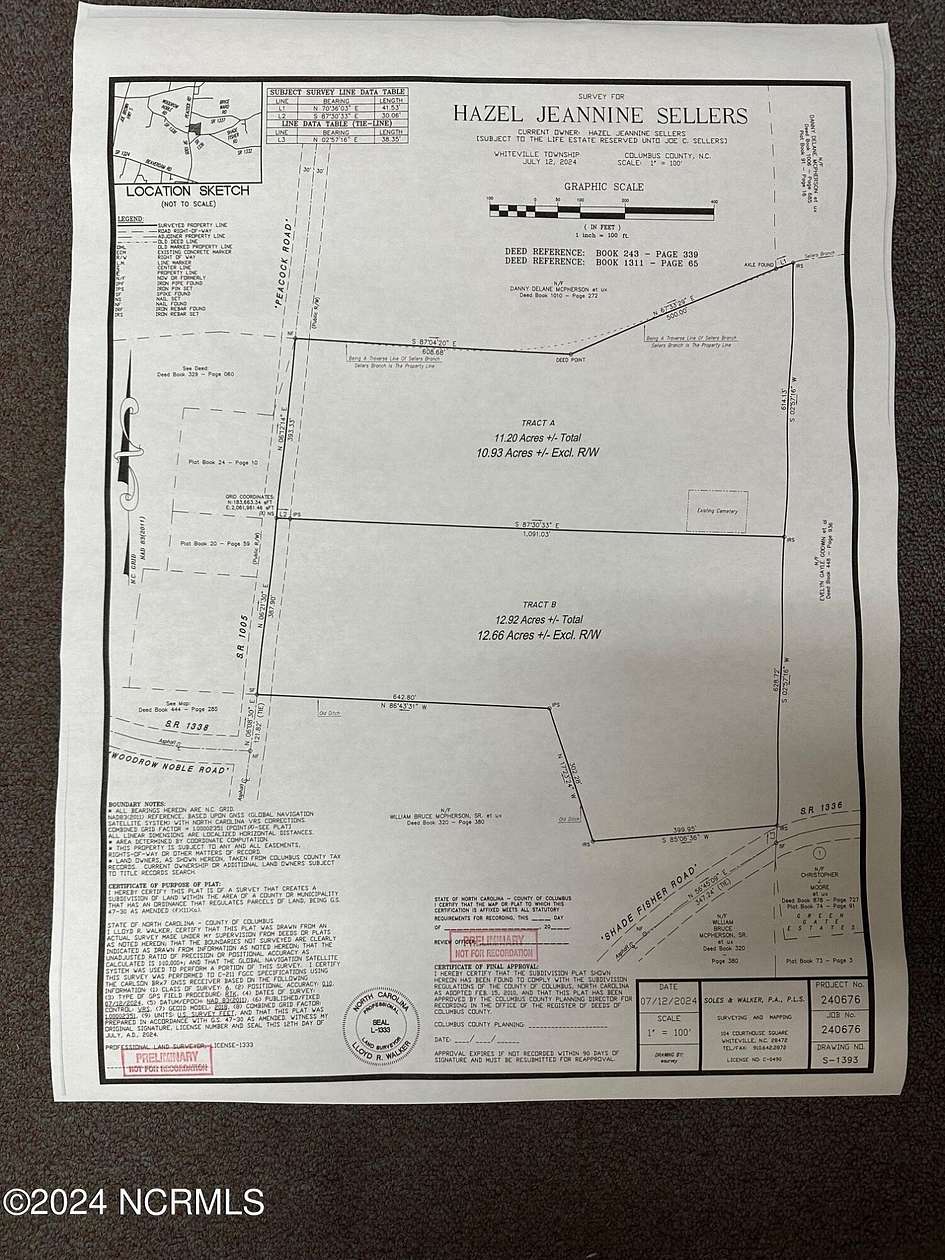 12.66 Acres of Land for Sale in Chadbourn, North Carolina