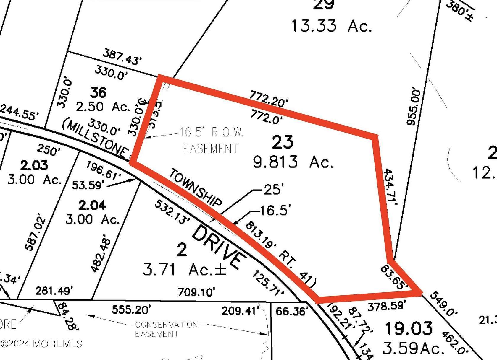 9.81 Acres of Residential Land for Sale in Millstone Township, New Jersey