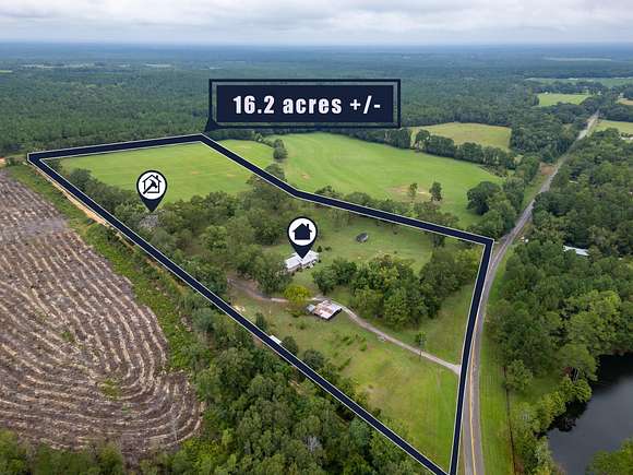 16.2 Acres of Land with Home for Sale in Florala, Alabama