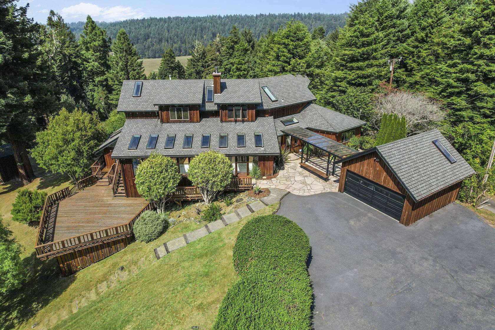 5 Acres of Residential Land with Home for Sale in Elk River, California