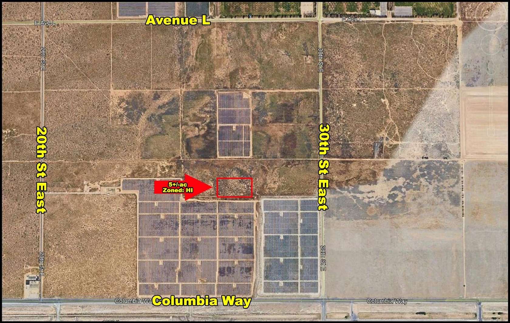 5.096 Acres of Commercial Land for Sale in Palmdale, California