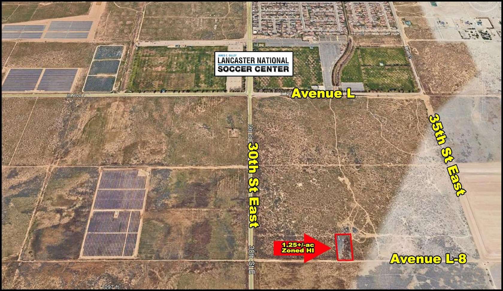 1.282 Acres of Commercial Land for Sale in Palmdale, California