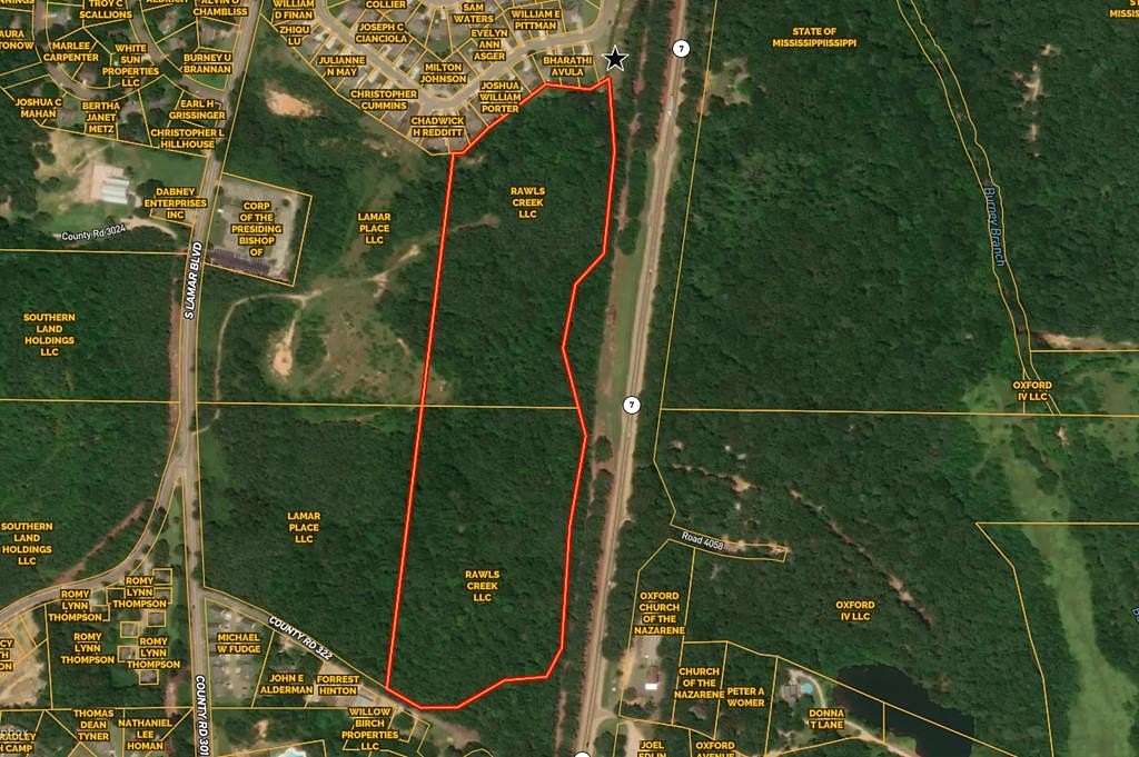 27 Acres of Commercial Land for Sale in Oxford, Mississippi