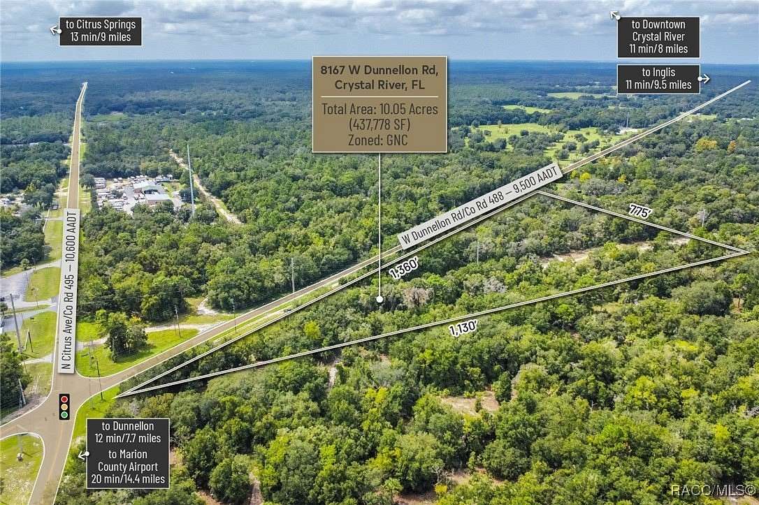 10.05 Acres of Commercial Land for Sale in Crystal River, Florida