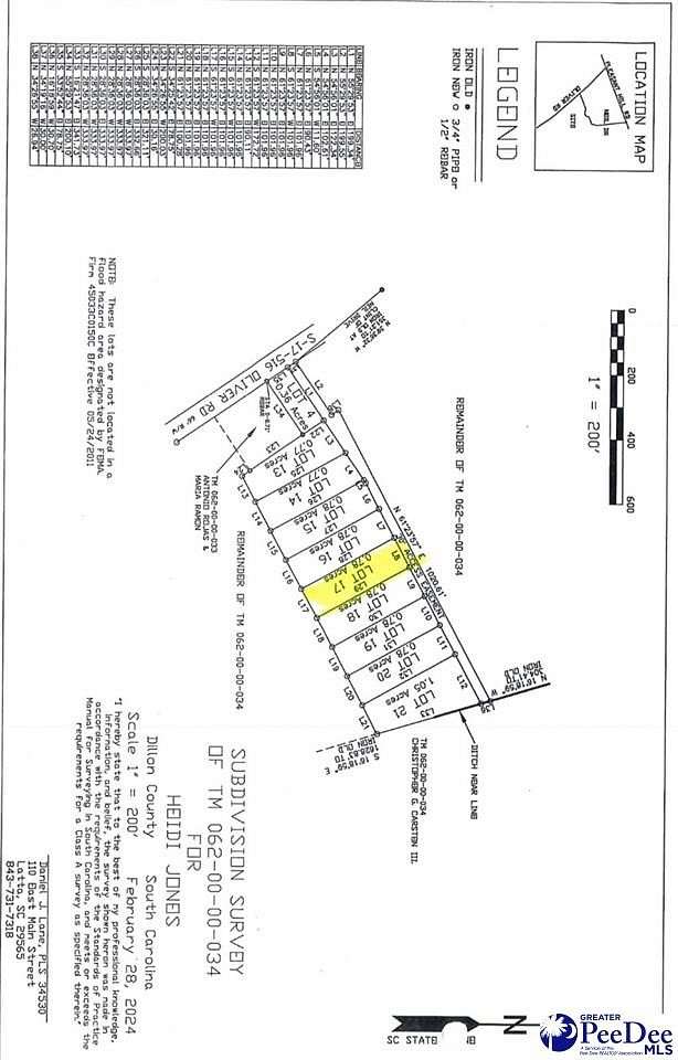 0.78 Acres of Mixed-Use Land for Sale in Hamer, South Carolina