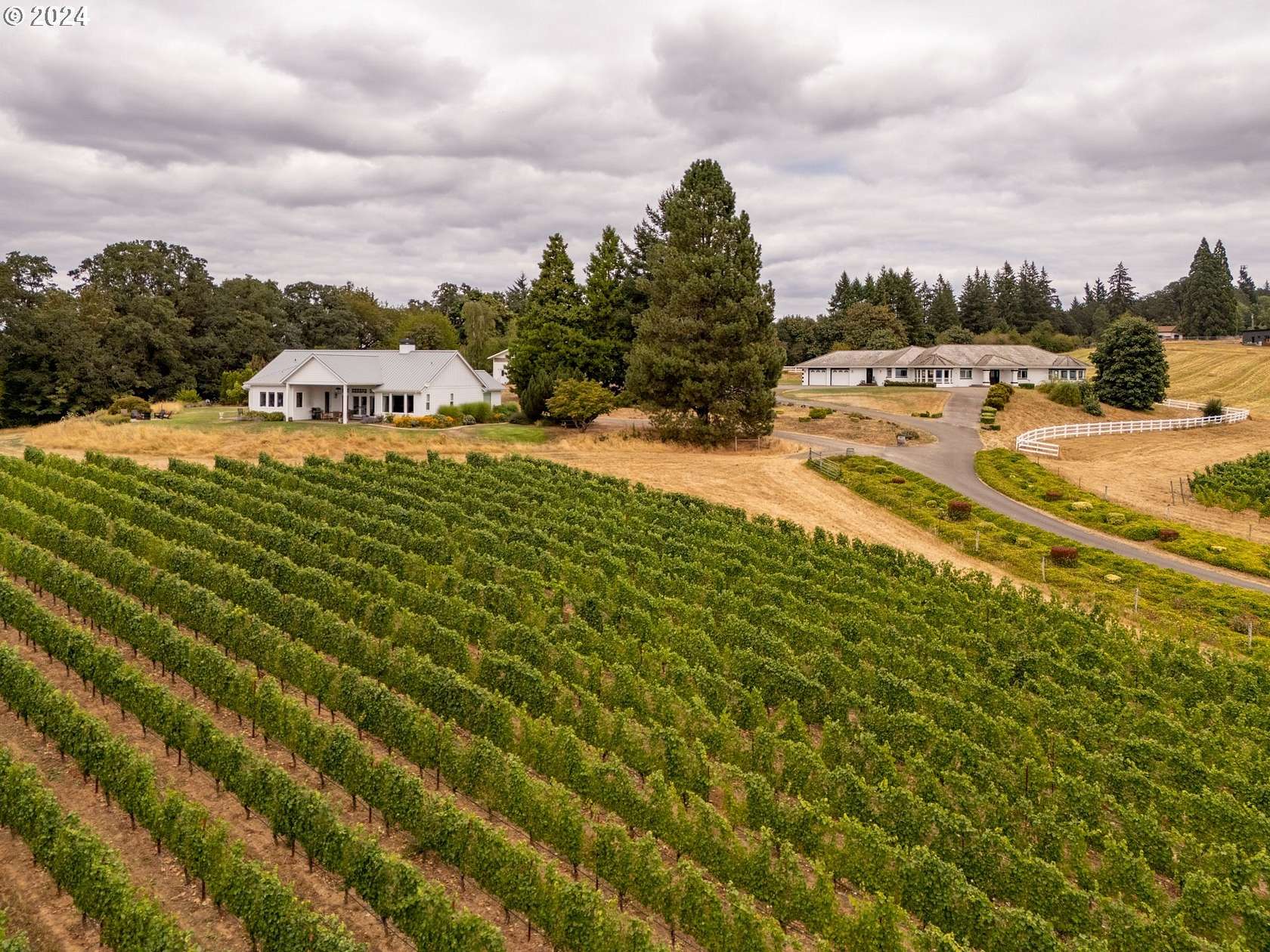 24.55 Acres of Agricultural Land with Home for Sale in Yamhill, Oregon