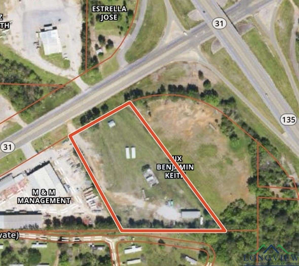 5 Acres of Commercial Land for Lease in Kilgore, Texas