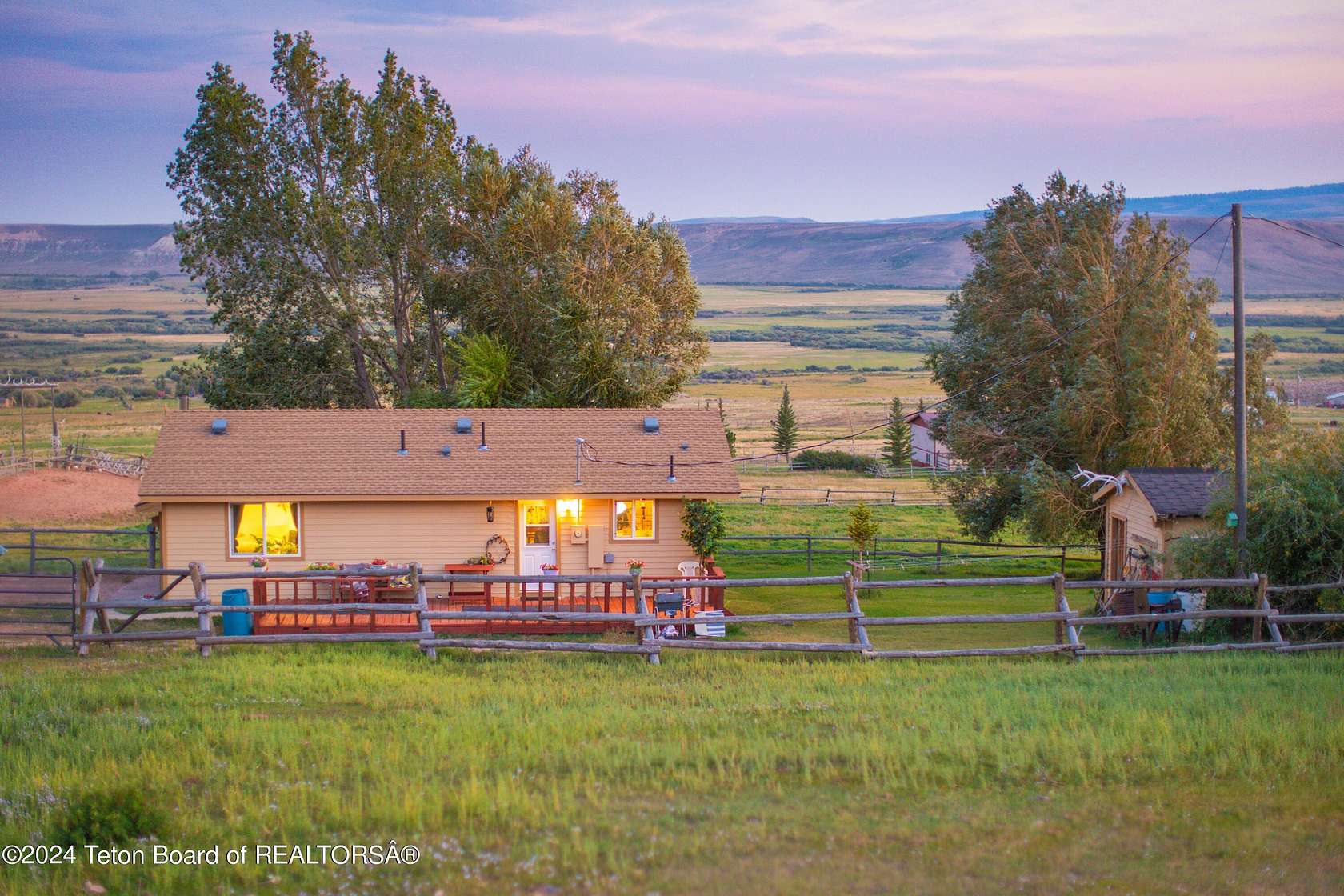 7.72 Acres of Land with Home for Sale in La Barge, Wyoming