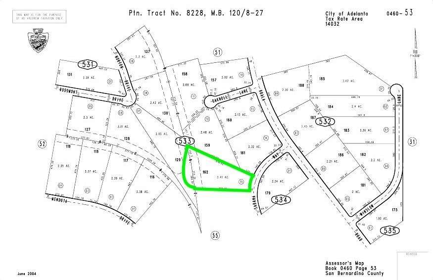 2.41 Acres of Residential Land for Sale in Adelanto, California