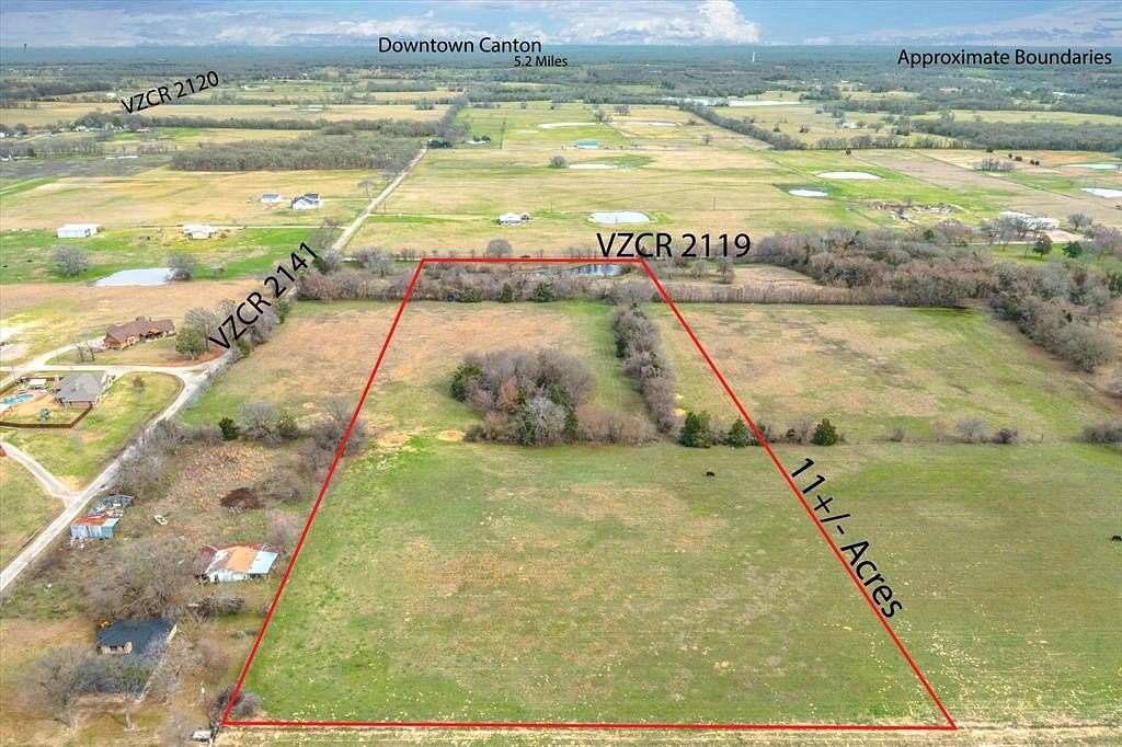 11.001 Acres of Land for Sale in Canton, Texas