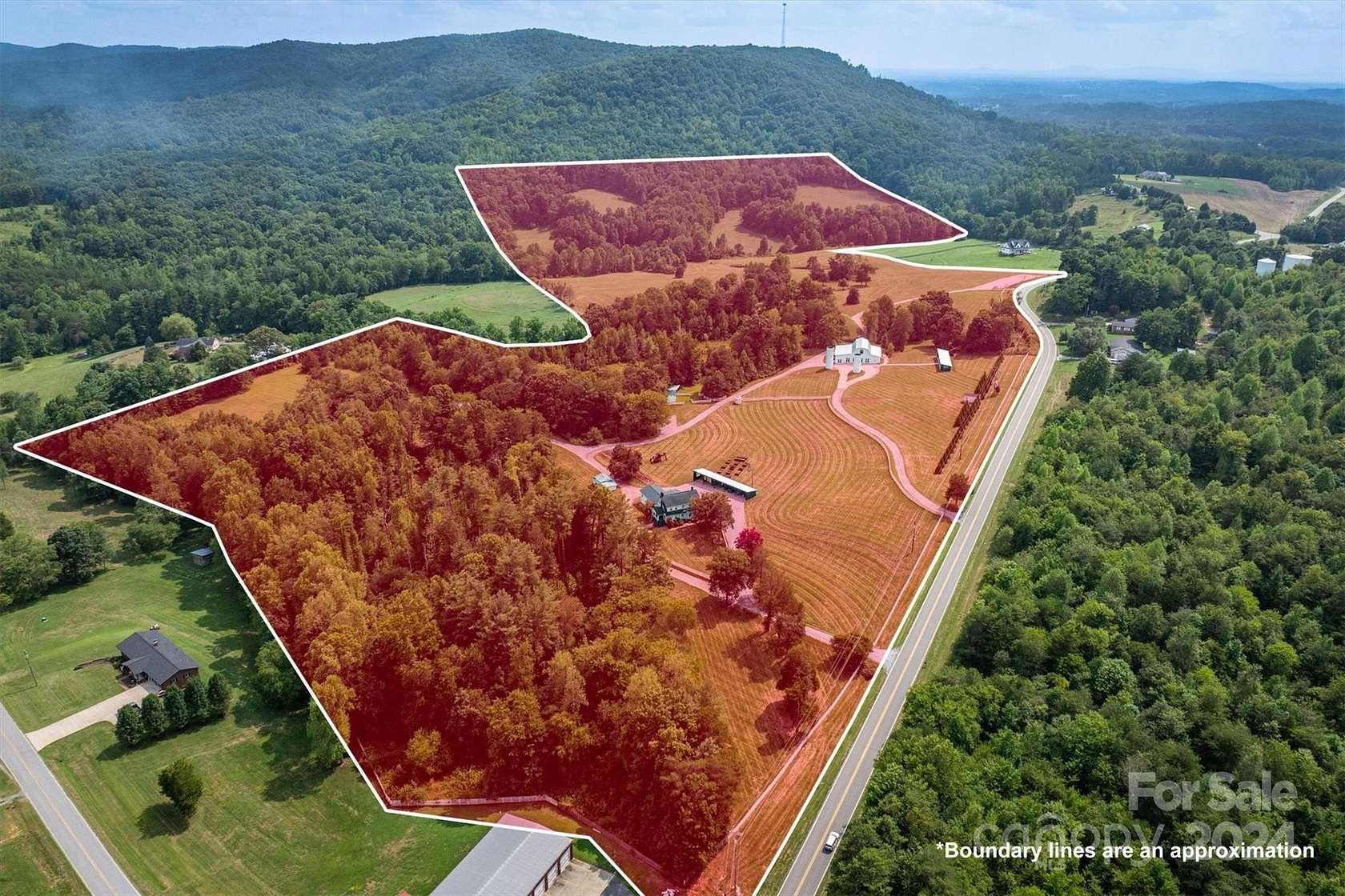 72.03 Acres of Recreational Land with Home for Sale in Taylorsville, North Carolina